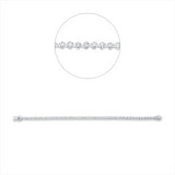 Armband 14 kt WG, 48 Brill. 3,98 ct, TW-si