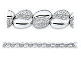 Armband 18 kt WG, 340 Brill. 4,39 ct, TW-si, 163 Brill. 1,06 ct, TW-si