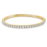 Armband 18 kt GG, Flex-Band, variabel, 59 Brill. 5,78 ct, TW-si