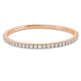 Armband 18 kt RG, Flex-Band, variabel, 58 Brill. 5,72 ct, TW-si