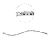 Armband 18 kt WG, 61 Brill. 2,00 ct, TW-si