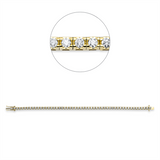 Armband 18 kt GG, 53 Brill. 3,05 ct, TW-si