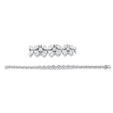 Armband 18 kt WG, 16 Nav. 1,08 ct, F-vsi, 2 Nav. 0,20 ct, F-vsi, 14 Tropfen 1,26 ct, F-vsi, 12 Brill. 0,44 ct, F-vsi