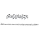 Armband 18 kt WG, 15 Nav. 3,58 ct, F-vsi, 15 Tropfen 4,62 ct, F-vsi, 15 Brill. 2,75 ct, F-vsi