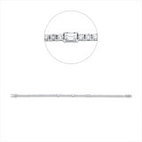 Armband 18 kt WG, 3 Sm.schliff 0,74 ct, TW-si, 70 Brill. 3,28 ct, W-si