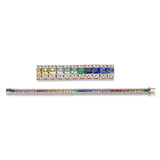 Armband 18 kt RG, 220 Brill. 2,33 ct, W-si, 55 Saphire 10,75 ct fancy