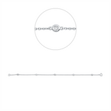 Armband 18 kt WG, 5 Brill. 0,10 ct, W-si