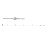 Armband 18 kt WG, 5 Brill. 0,14 ct, W-si