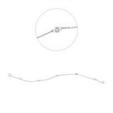 Armband 18 kt WG, 5 Brill. 0,13 ct, W-si