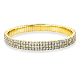 Armband 18 kt GG, Flex-Band, variabel, 255 Brill. 7,92 ct, TW-si