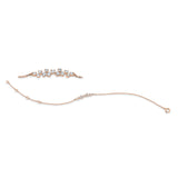 Armband 18 kt RG, mit ZÖ15,16,17cm, 13 Brill. 0,25 ct, W-si