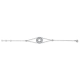 Armband 18 kt WG, mit ZÖ 15,5 cm +16,5 cm, 20 Trap. 0,28 ct,16 Bag. 0,16 ct,63 Brill. 0,34 ct, TW-si