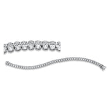 Armband 18 kt WG, 14 Oval 2,98 ct, F-vsi/si, 33 Oval 7,60 ct, F-vvs