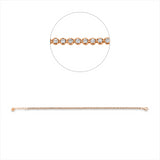 Armband 18 kt RG, 61 Brill. 0,99 ct, TW-si