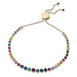 Armband 14 kt GG, 41 Saphire 2,88 ct fancy