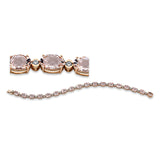 Armband 18 kt RG, 18 Brill. 0,44 ct, TW-si, 18 Morganit 11,70 ct rosa