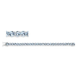 Armband 18 kt WG, 27 Topase 33,55 ct sky blue