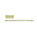 Armband 18 kt GG, 49 Peridot 14,44 ct grün