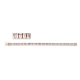 Armband 18 kt RG, 49 Morganit 12,24 ct rosa