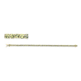 Armband 18 kt GG, 50 Peridot 8,95 ct grün