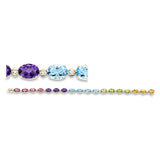 Armband 18 kt GG, 18 Brill. 0,44 ct, TW-si, 4 Turmalin 3,10 ct pink, 14 Farbsteine 11,80 ct multicolor