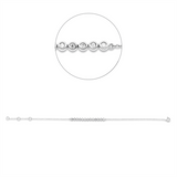 Armband 18 kt WG, mit ZÖ 15,2 cm + 16,5 cm, 13 Brill. 0,15 ct, W-si