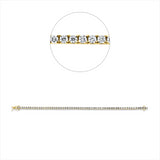 Armband 18 kt GG, 59 Brill. 4,00 ct, TW-si