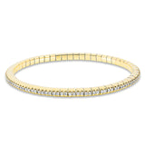 Armband 18 kt GG, Flex-Band, variabel, 114 Brill. 1,50 ct, TW-si