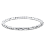 Armband 18 kt WG, Flex-Band, variabel, 114 Brill. 1,50 ct, TW-si