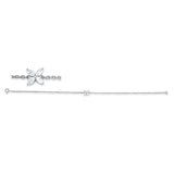 Armband 18 kt WG, 4 Nav. 0,26 ct, TW-si