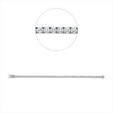 Armband 18 kt WG, 58 Brill. 4,05 ct, TW-si