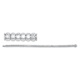 Armband 18 kt WG, 61 Brill. 5,46 ct, TW-si