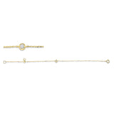 Armband 18 kt GG, Länge variabel, 1 Brill. 0,08 ct, TW-pi