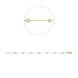 Armband 18 kt GG, mit ZÖ 16 cm + 17 cm, 4 Brill. 0,18 ct, 3 Brill. 0,22 ct, 58 Brill. 0,20 ct, TW-si