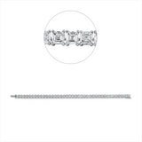 Armband 18 kt WG, 40 Assher 16,06 ct, TW-si