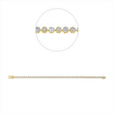 Armband 18 kt GG, 322 Brill. 2,08 ct, W-si