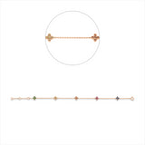 Armband 18 kt RG, mit ZÖ 15 cm + 16 cm, 25 Saphire 0,54 ct fancy