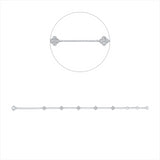 Armband 18 kt WG, mit ZÖ 15 cm + 16 cm, 25 Brill. 0,31 ct, W-si
