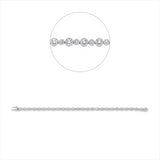 Armband 18 kt WG, 27 Brill. 2,20 ct, TW-si, 27 Brill. 0,58 ct, TW-si