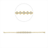 Armband 18 kt GG, 8 Brill. 0,29 ct, TW-si, 16 Brill. 0,71 ct, 8 Brill. 0,47 ct, 4 Brill. 0,33 ct, 9 Brill. 0,08 ct