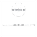 Armband 18 kt WG, 8 Brill. 0,28 ct, TW-si, 16 Brill. 0,71 ct, 8 Brill. 0,48 ct, 4 Brill. 0,32 ct, 9 Brill. 0,08 ct
