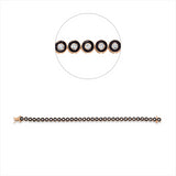 Armband 18 kt RG, 34 Brill. 1,35 ct, TW-si, Emaille schwarz