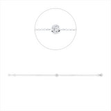 Armband 18 kt WG, mit ZÖ 16,5 cm, 1 Brill. 0,16 ct, TW-si