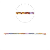 Armband 18 kt RG, 36 Saphire 5,01 ct multicolor
