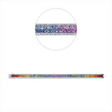 Armband 18 kt WG, 272 Brill. 1,30 ct, F-si, 136 Saphire 16,85 ct fancy
