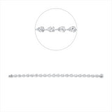 Armband 18 kt WG, 21 Tropfen 10,66 ct, F-vsi, 3 Brill. 0,03 ct, F-vsi