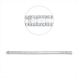 Armband 18 kt WG, 96 Bag. 5,28 ct, F-vsi, 192 Brill. 1,92 ct, F-si