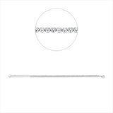 Armband 18 kt WG, 52 Brill. 0,74 ct, TW-si
