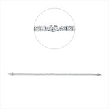Armband 18 kt WG, 3 Nav. 0,50 ct, TW-si, 67 Brill. 2,37 ct, TW-si