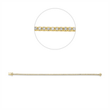 Armband 18 kt GG, 91 Brill. 1,02 ct, W-si